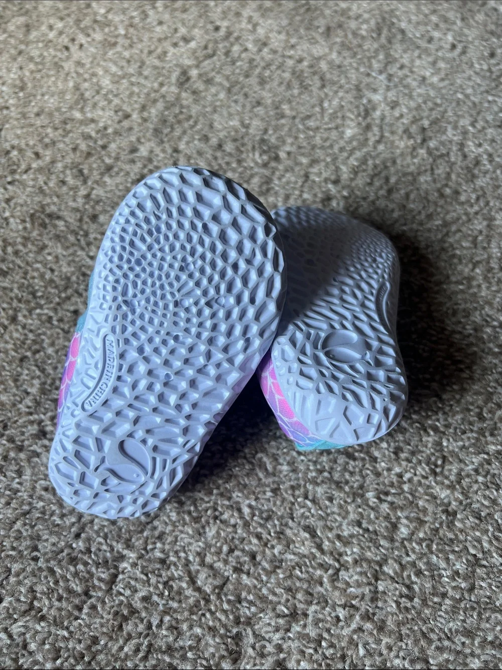 Toddler 5 in length Mermaid-Scale Water Shoes - Blue Pink Purple